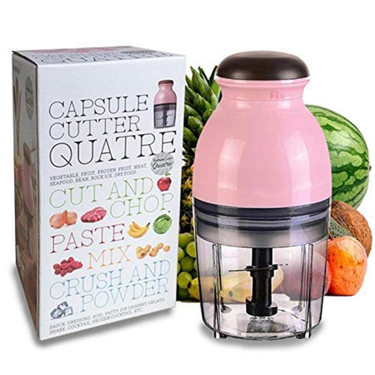Electric Capsule Cutter Chopper Vegetable Blender - 200W - Pink. 