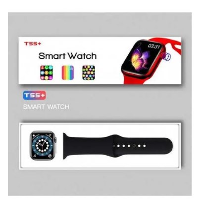 Rectangular T55 Plus Smartwatch T55 Plus Smart Watch Bluetooth Call / T55+ Smart Watch Crown Working - Smart Watch. 