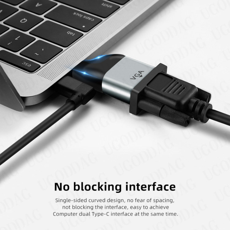 OTG Type C To Vga Adapter HDMI-Compatible Dp Otg USBC Converter Laptops Phone Monitor Video Output USB-C Adapter. 