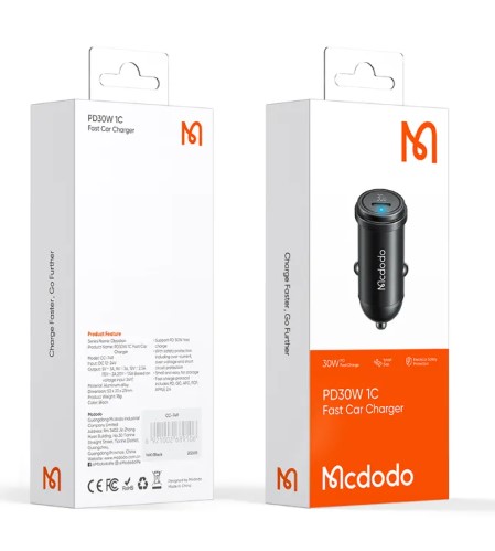 Mcdodo 749 30W 20W 27W 15W Fast Charger For iPhone In-car Mini Port USB Type C PD Fast Charging USB C Car Charger For Samsung