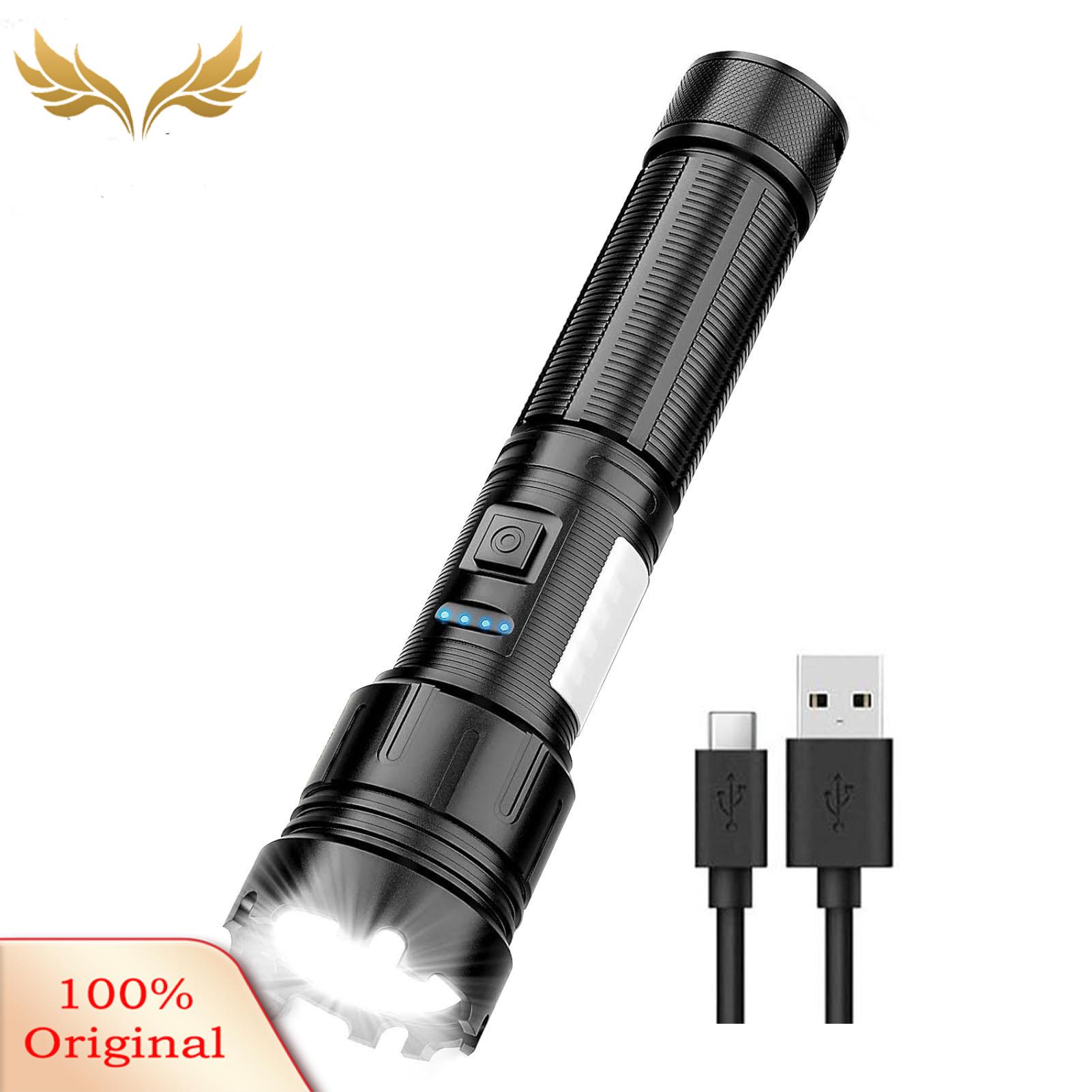 Super Bright Tactical Flashlight Ultra Bright Rechargeable Tactical Led Flashlight with 7 Modes Waterproof Magnetic Perfect for Outdoor Activities High Lumens Zoomable Torch Rechargeable Flashlight