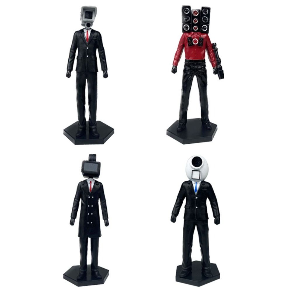 Camera Man Figures Toy Monitor Cameraman Toilet Man Action Figure Skibidi Toilet with Base Skibidi Toilet Monitor Toy Doll Toy Model Skibidi Model Decoration Collection. 