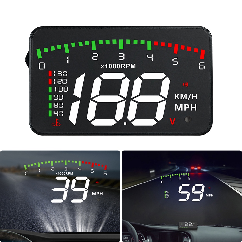 A900 Car HUD OBD RPM Meter Head-Up Display Car Accessories Multi-Display Car Digital Speed Engine RPM Water Temperature. 