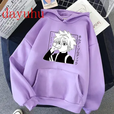 Hunter X Hunter ua Zoldyck Devil Eye Print Anime Hoodies Men Uni