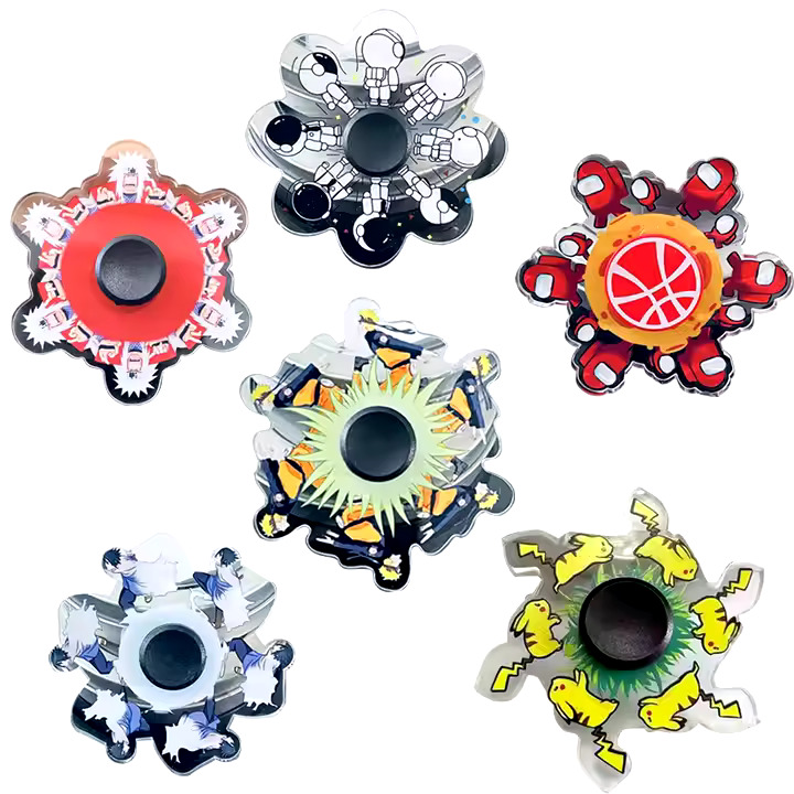 Dynamic Anime-Inspired Fidget Spinner: Premium 2-Piece Decompression Tool with Creative Visual Effects**