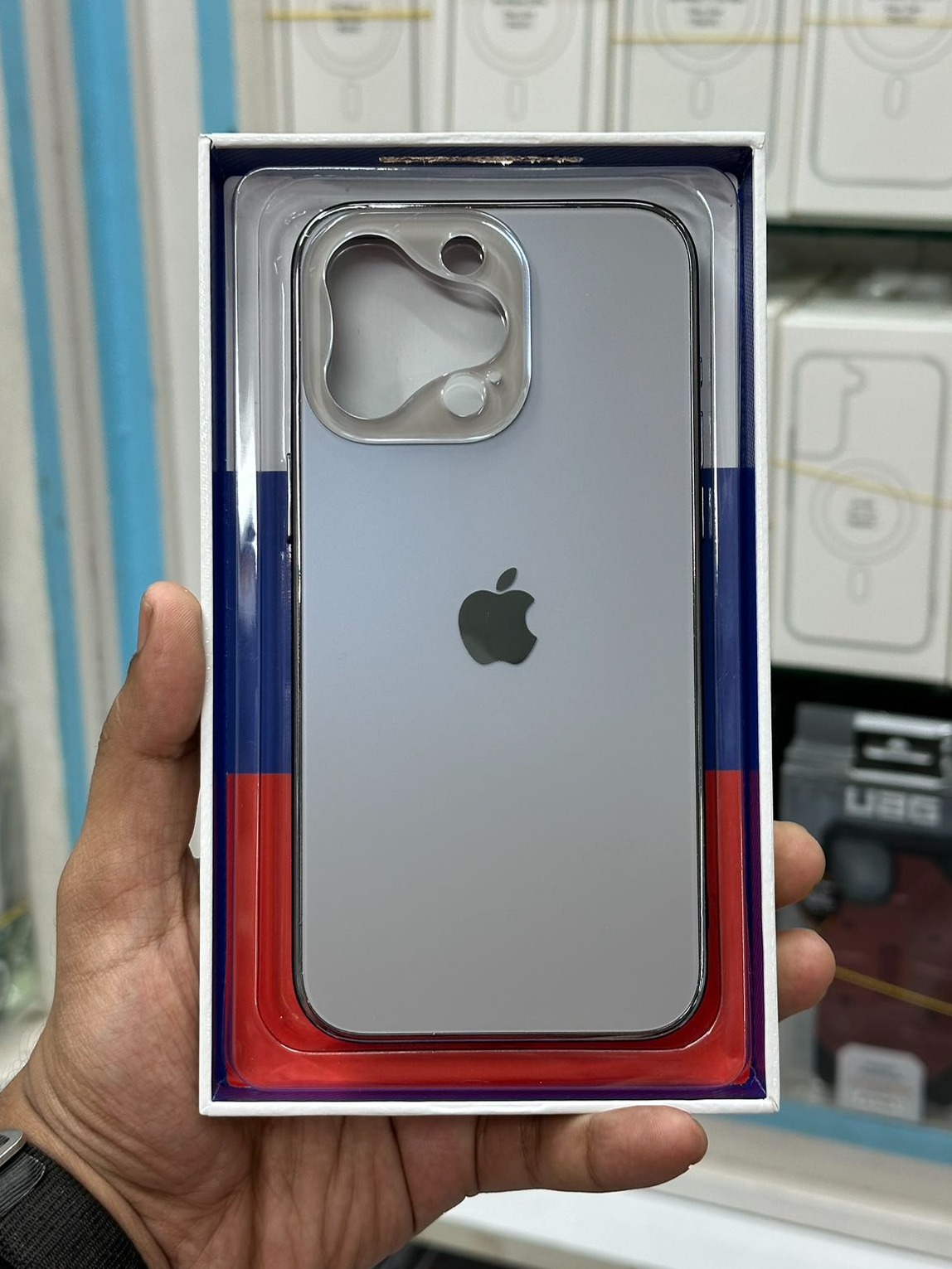 For iPhone 15 Pro Max - Hard PC Electroplated Large Without Lens Film Shockproof Protective