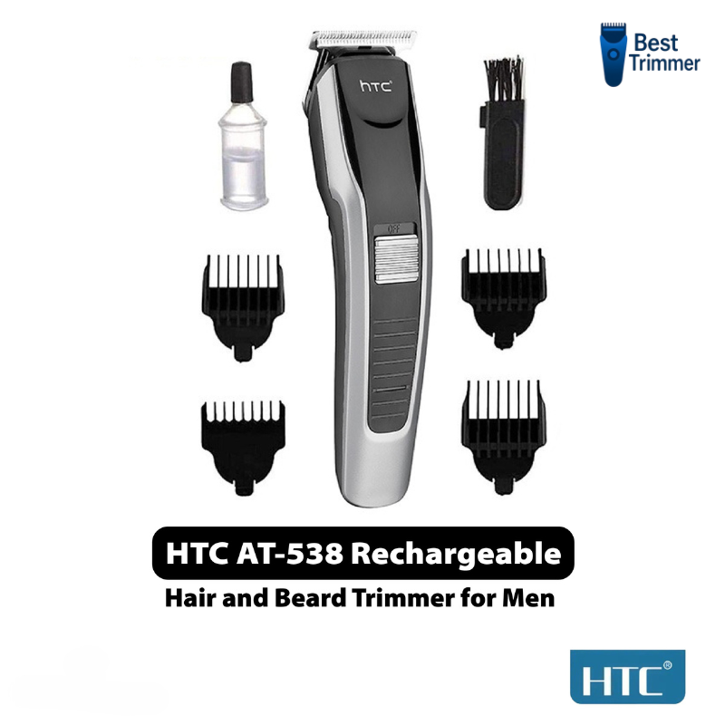 HTC AT 538 Rechargeable Hair and Beard Trimmer for Men. 