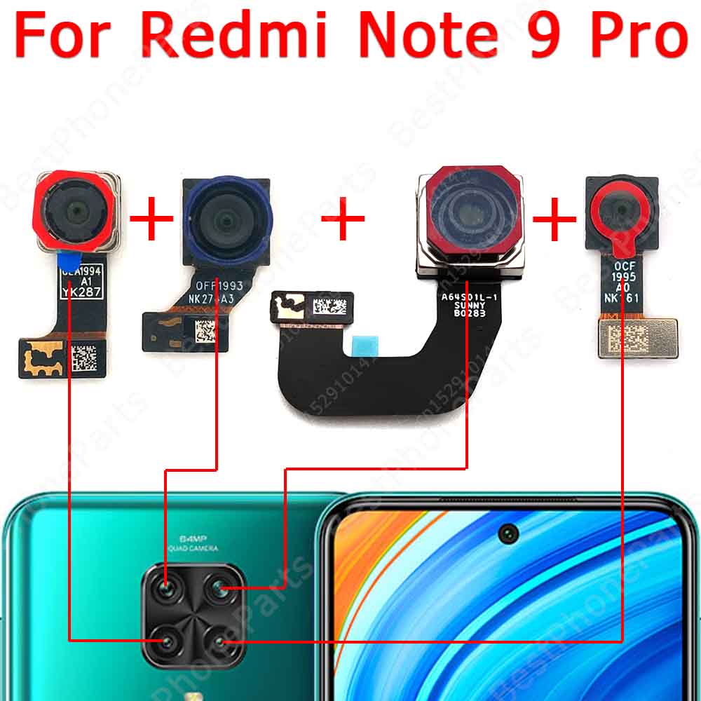 Rear Camera For Xiaomi Redmi Note 9 Pro 9S 9Pro Note9 Main Ultrawide Depth Macro Back Camera Module Spare Parts. 