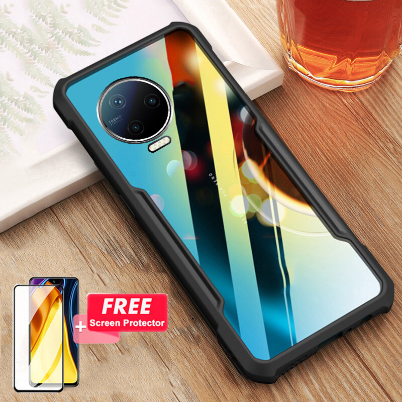 Phone Case Infinix Note 12 2023 Back Cover Transparent Phone Case Full Protection Phone Soft Armor for Infinix Note12 2023 Cover Cases + Tempered Glass Screen Protector Film. 
