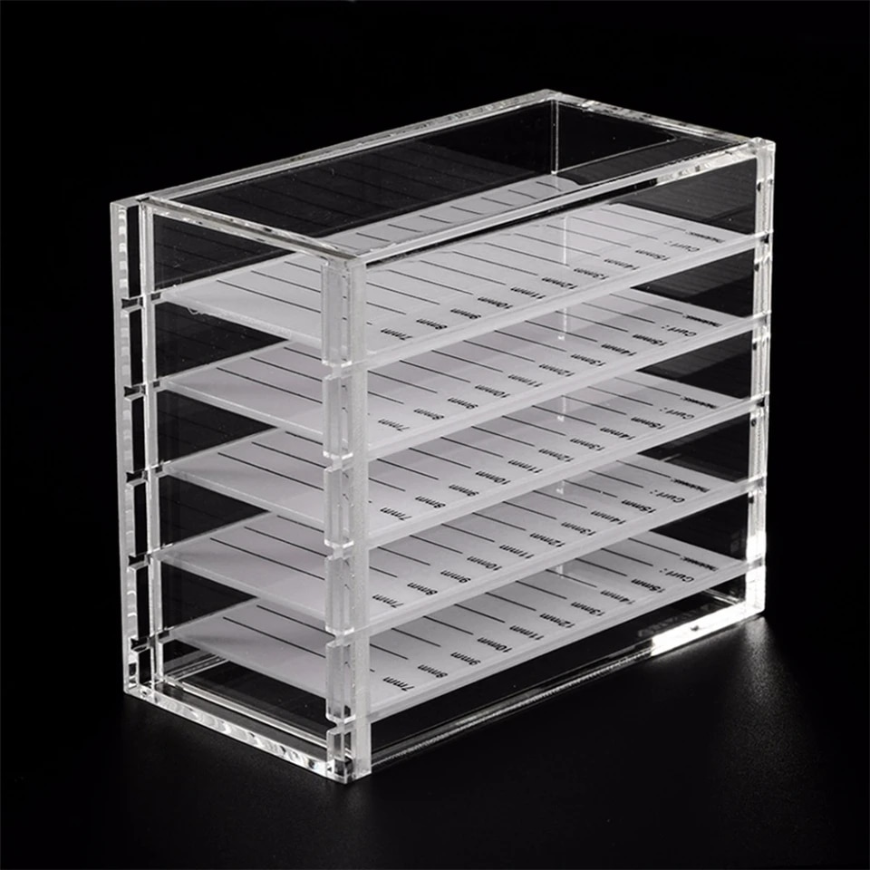 【All Of Me】5 Layer Eyelash Storage Acrylic Lash Pallet For Individual Volume Lash Display Stand Makeup Tools