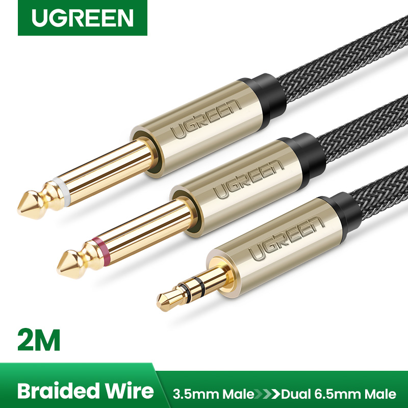 Ugreen Jack 3.5mm to 6.35mm Adapter Audio Cable for Mixer Amplifier