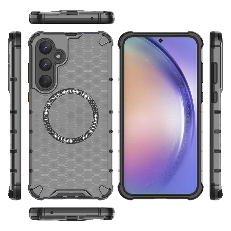 For Samsung Galaxy A35 5G Case Honeycomb MagSafe Shockproof Camera Protection Back Cover Galaxy A35 5G casing. 