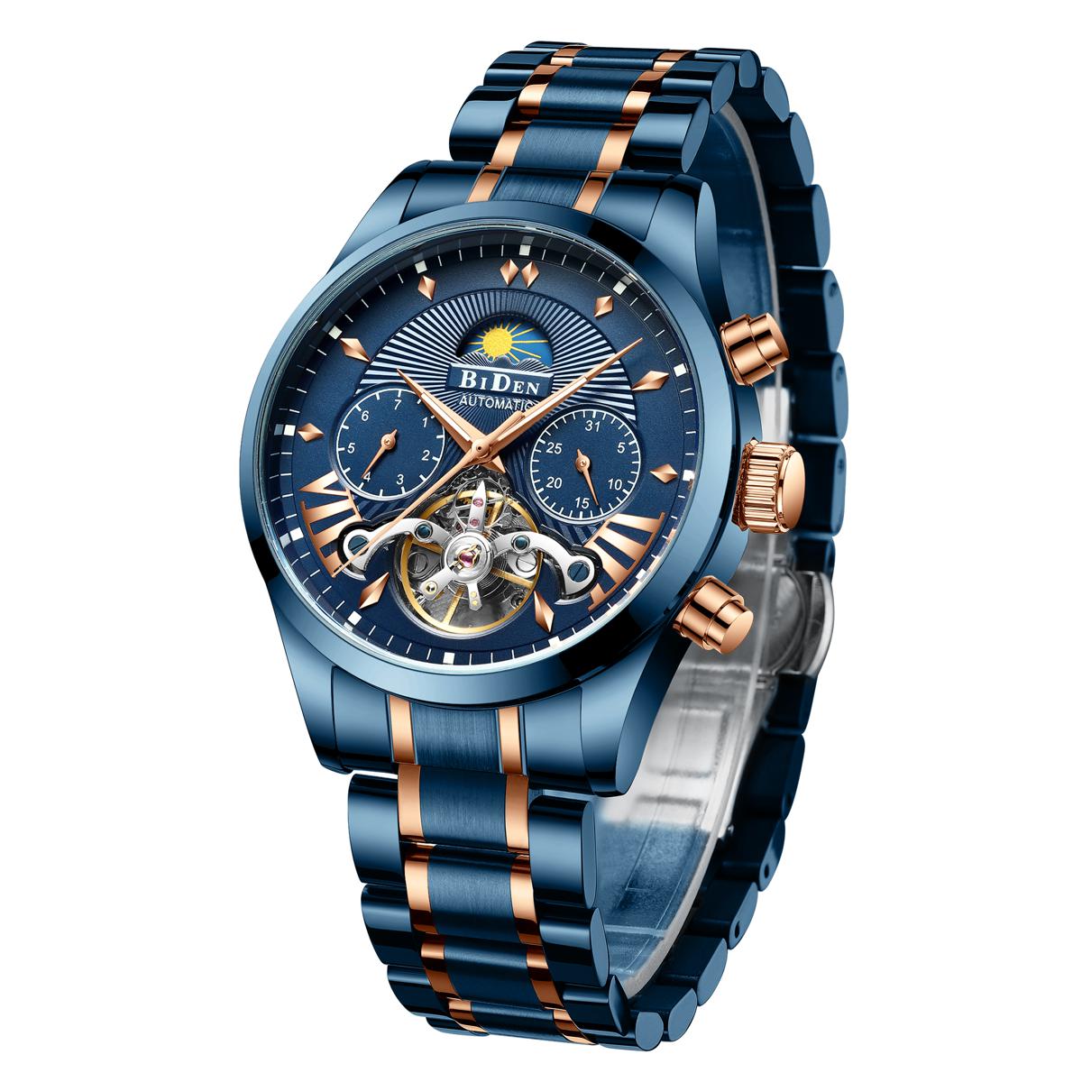 BIDEN 0189 Automatic Stainless Watch For Men
