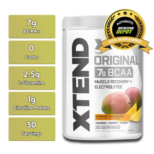XTEND BCAA, Mango Madness, 30 Serving