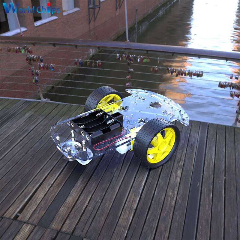 【happy one】diymore diy kit 2WD Robot Smart Car Chassis with Encoder for Arduino 51 DIY Education Robot Smart Car Kit. 