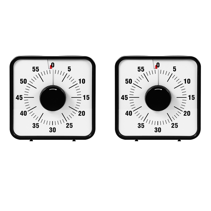 FORIDE 2X Vision Timer 60 Minute Timing Hind Leg Stand Countdown Clock Kitchen Baking Timer for Classrooms or Meetings. 