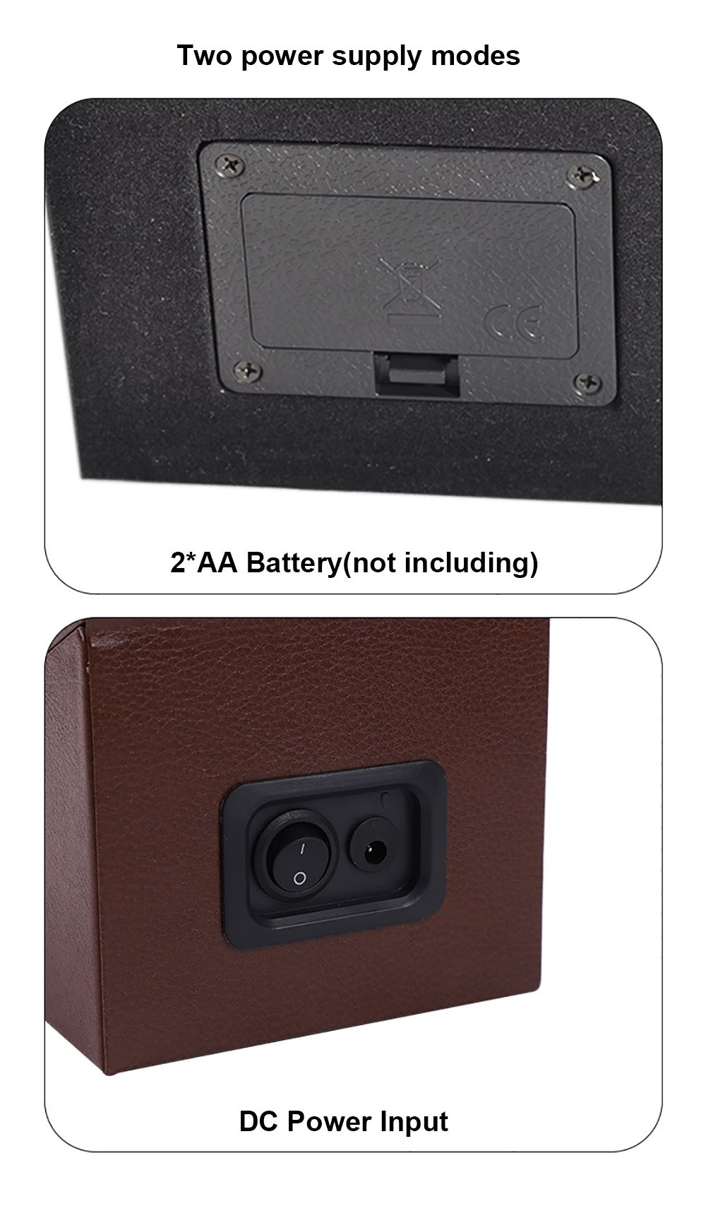 Automatic rotating wooden watch box suitable for mechanical watches. 