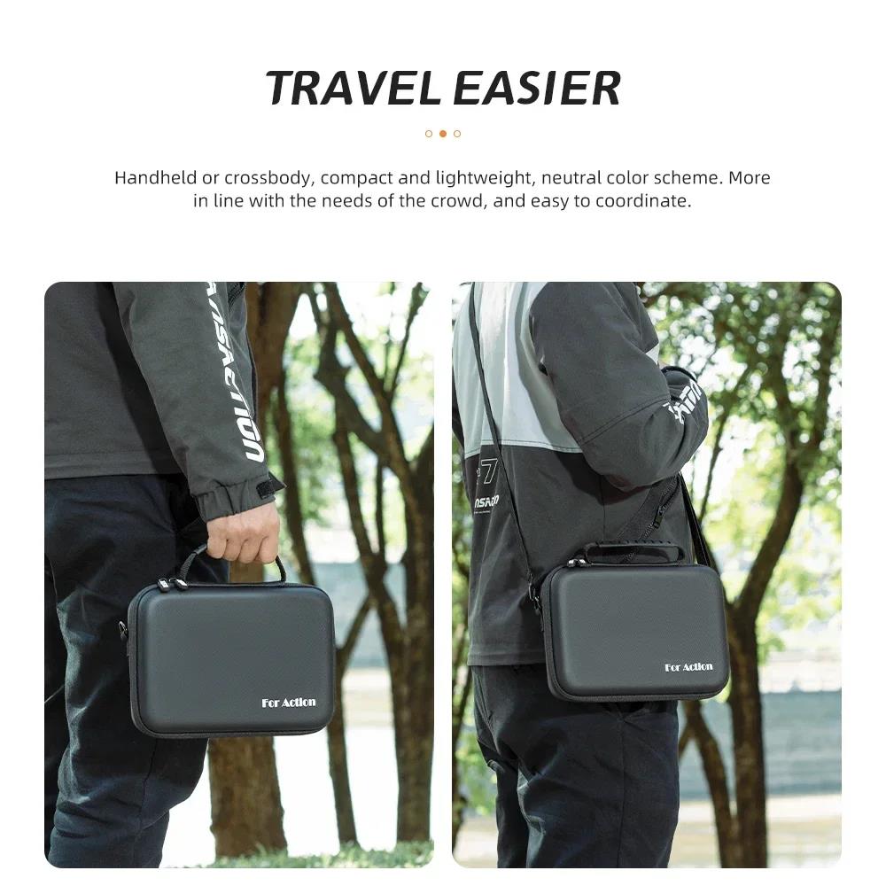 For DJI OSMO Action 5 PRO Portable Case Waterproof Bag Charger Battery Base Selfie Stick Storage Box Handbag Camera Accessories. 