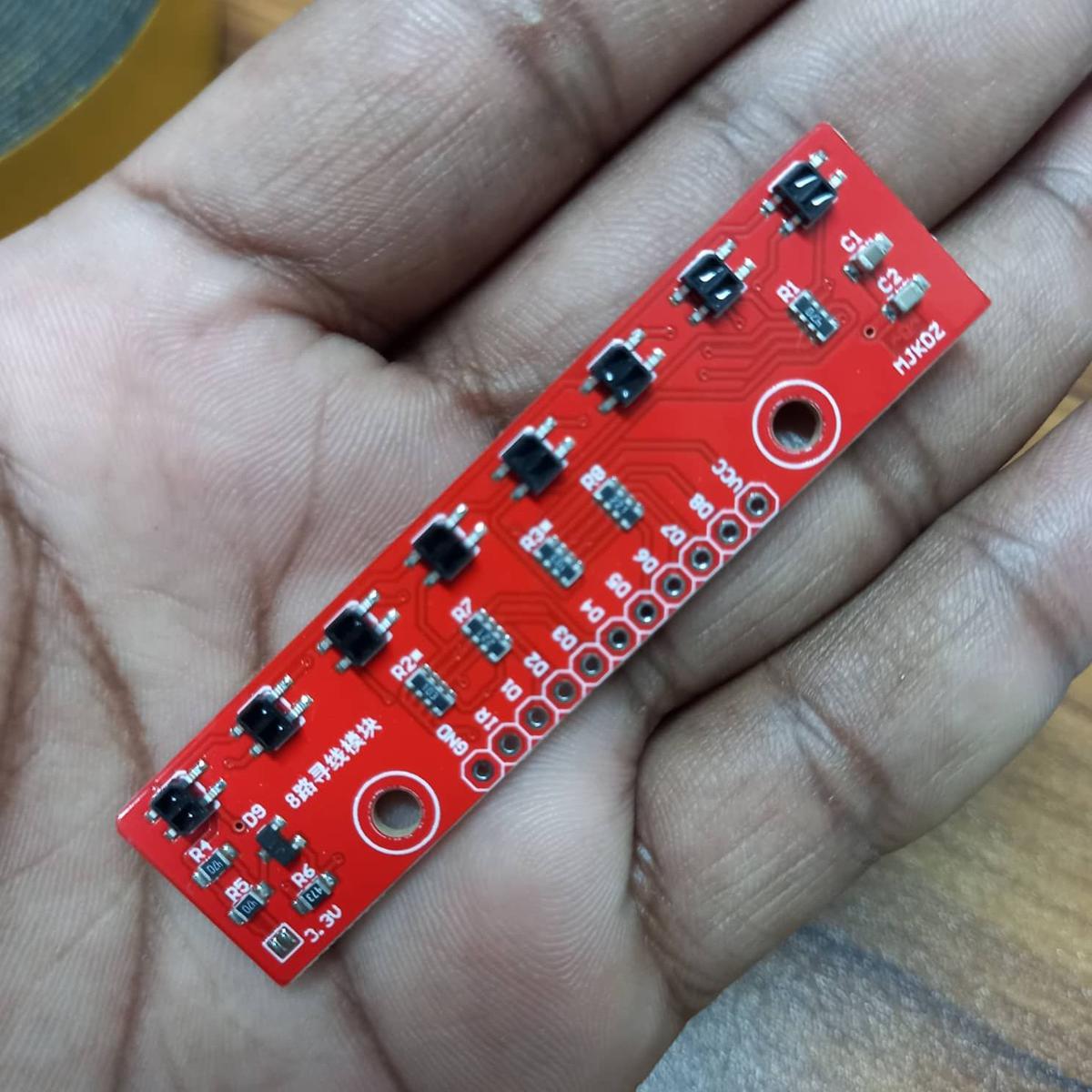 QTR-8RC 8 Channels Digital Infrared Reflectance Sensor Array QTR-8RC IR Infrared Line Tracking QTR 8RC 8 Channel Sensor Array HYS301 Line Following Sensor Module For Arduino 11 Pin Leads