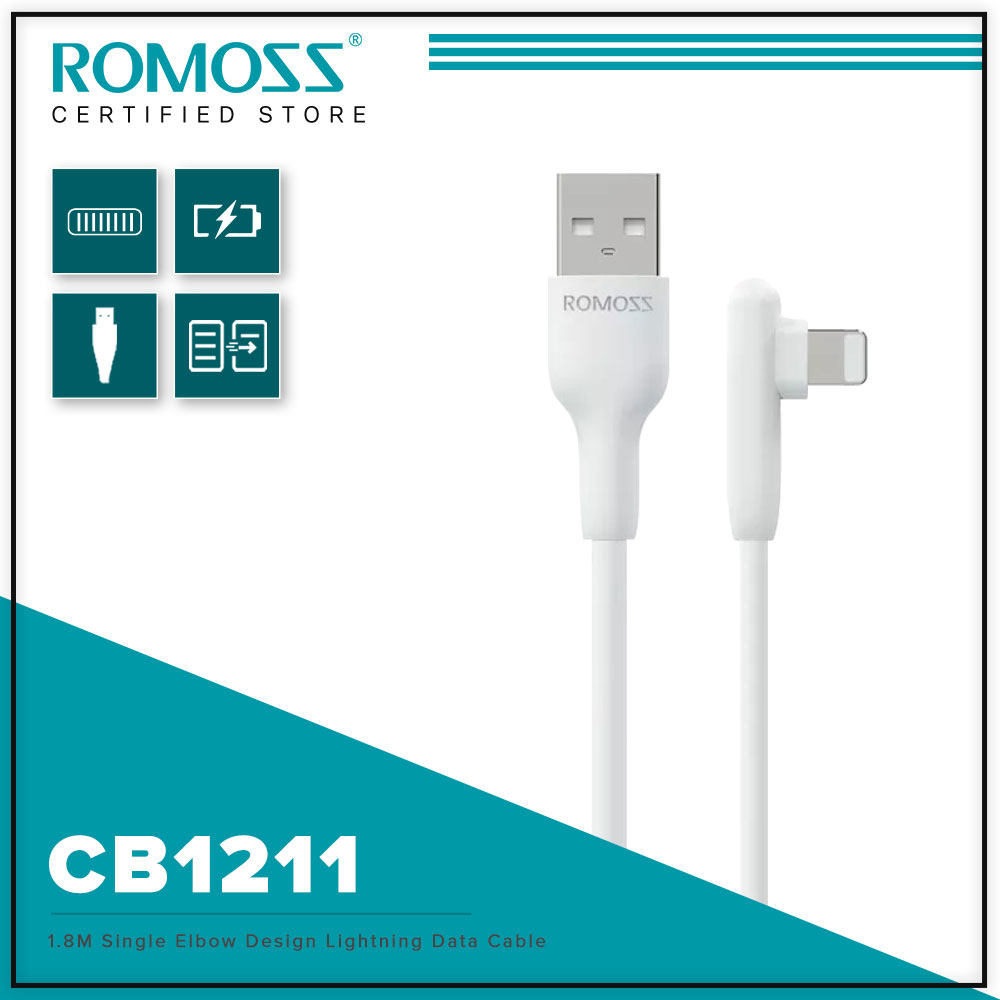 Romoss Lightning Cable For iPhone 2.4A Fast Charging Data Cable iPhone Charger Cord 1M /1.2M /1.8M /2M USB Cable Mobile Phone USB Charging Cord for IOS Devices iPad iPhone X 8 Plus 11- 12 13 14 Pro Max. 
