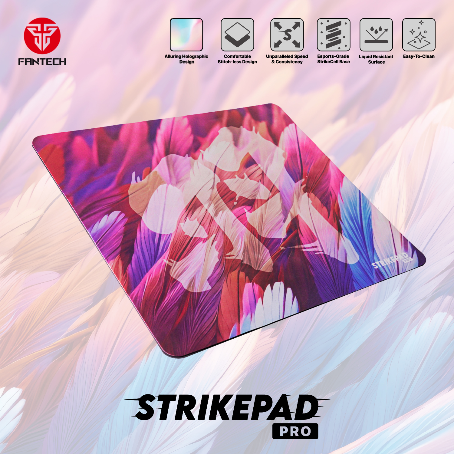 FANTECH MST491P Strikepad Mousepad Anti-Slip Base & Ultra fast Gaming Mousepad 49x42x3cm