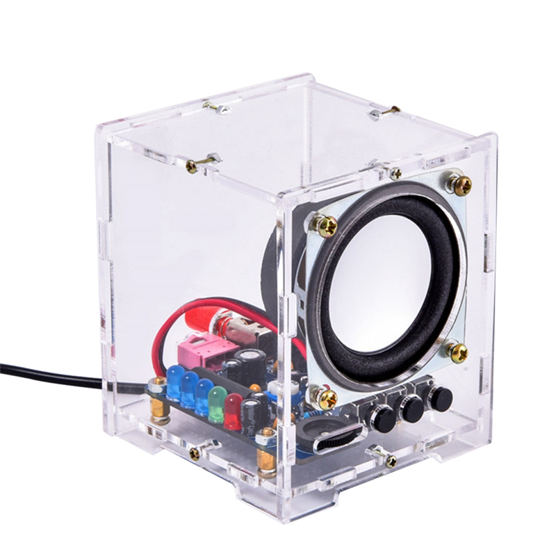 -009 Bluetooth Speaker Mini Spaker Unit Electronic Component DIY Kit Wireless Wired 5V DC Powered and Acrylic Shell Easy to Use