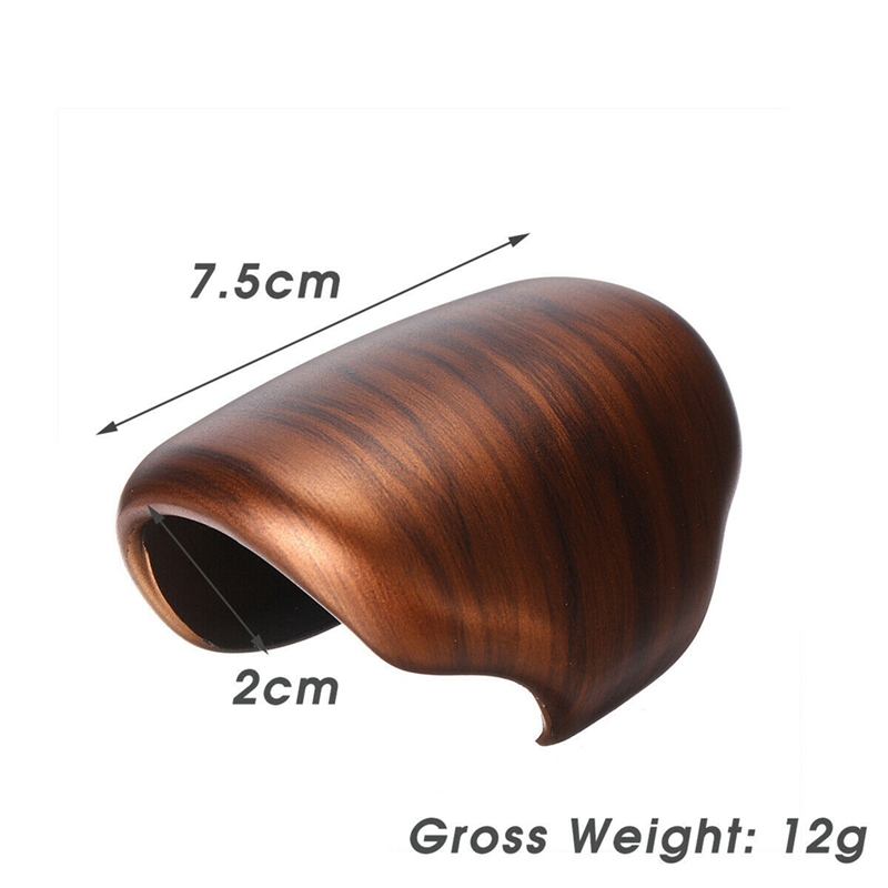 2X ABS Peach Wood Grain Gear Lever Shift Knob Cover Trim for Honda CR-V CRV 2017-2020. 