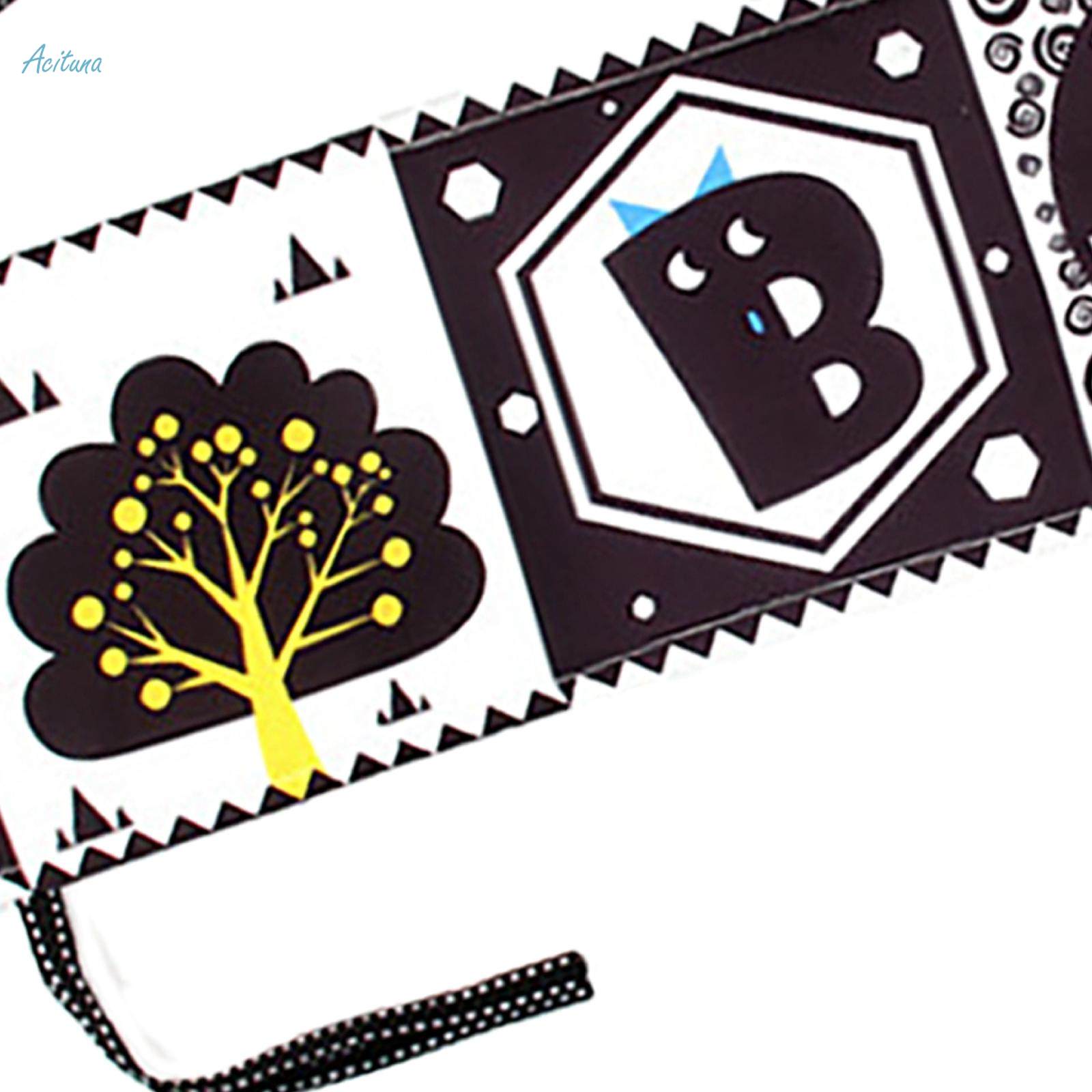 Black and White High Contrast for Baby, Infant Cloth Book Crib Toys, Early Educational Cloth Book for Newborns & Toddlers. 