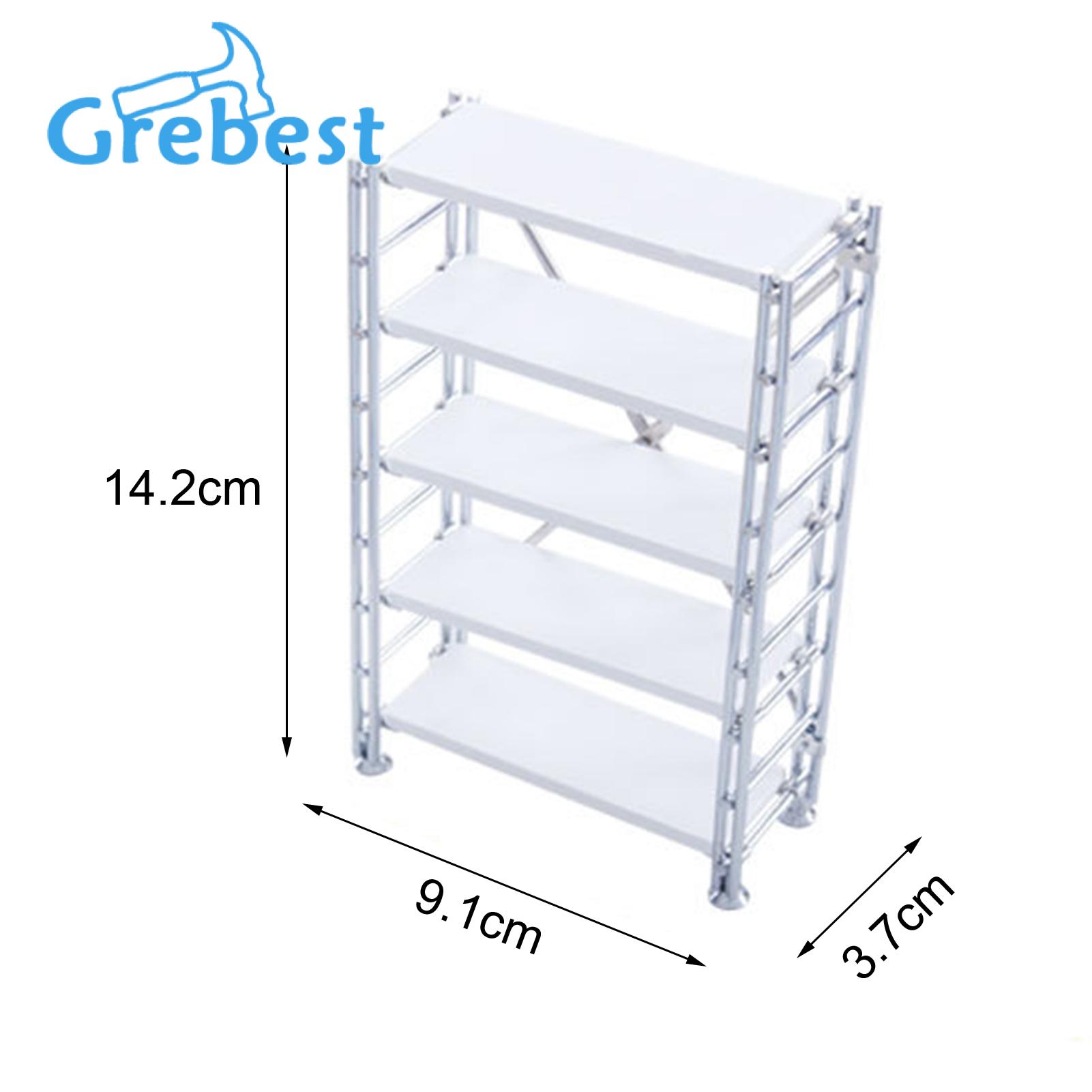 Miniature Bookshelf Miniature Dollhouse Storage Display Shelf Exquisite 1 12 Scale Rack for Decoration less Than Dollhouse Rack. 