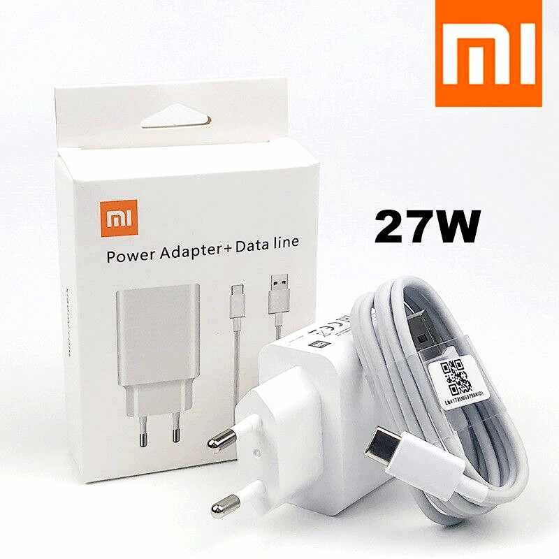 Xiaomi Fast Charger QC 4.0 27W Fast Adapter With Type-C Cable For Mi 9 10 9t Poco F2 Pro X3 X2 Redmi Note 7 8 9. 