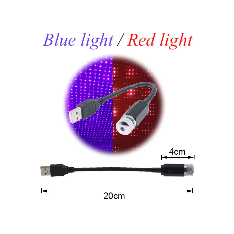 Mini Universal USB LED Star Projector Neon Ambient Lamp Car Roof Interior Light Auto Decoration Night Galaxy Lamp - Table Lamp - Table Lamp - Table Lamp. 