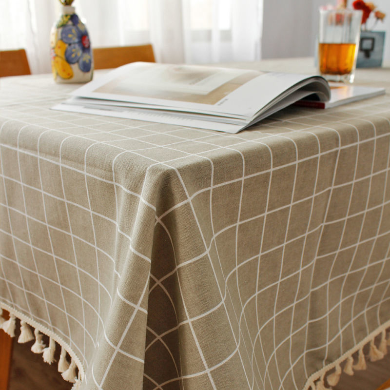 Tablecloth, cotton linen, ins, style, Japanese table, cloth, coffee table, rectangular study table, tablecloth, simple Nordic Amazon. 
