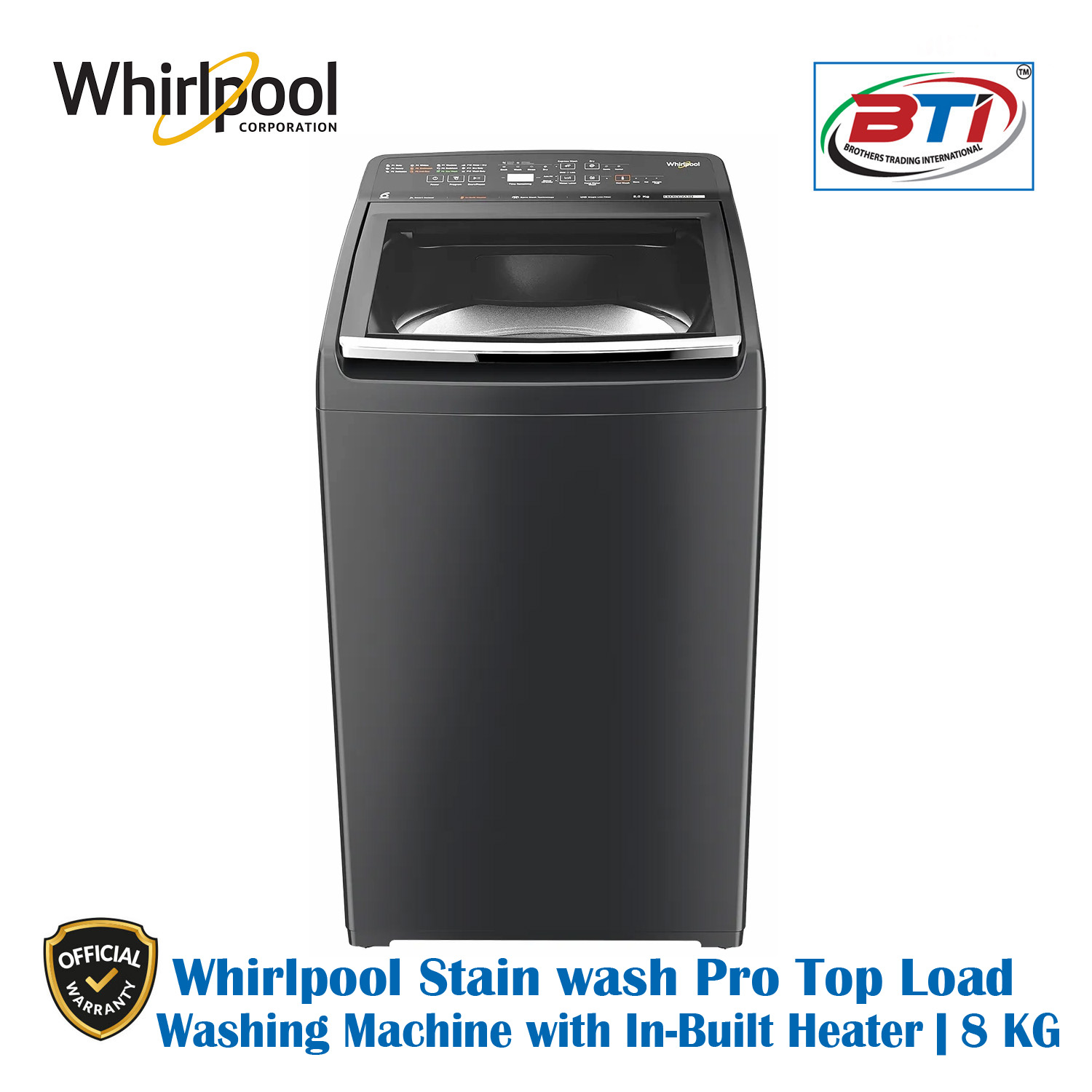Whirlpool Stain wash Pro Top Load Washing Machine with In-Built Heater | 8 KG