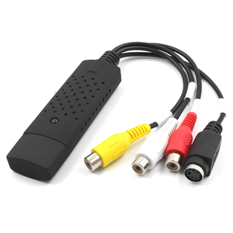 USB Video Capture Card, Audio Video Converter for RCA to USB Convert Mini DV VCR Hi8 DVD to Digital Easy to Use