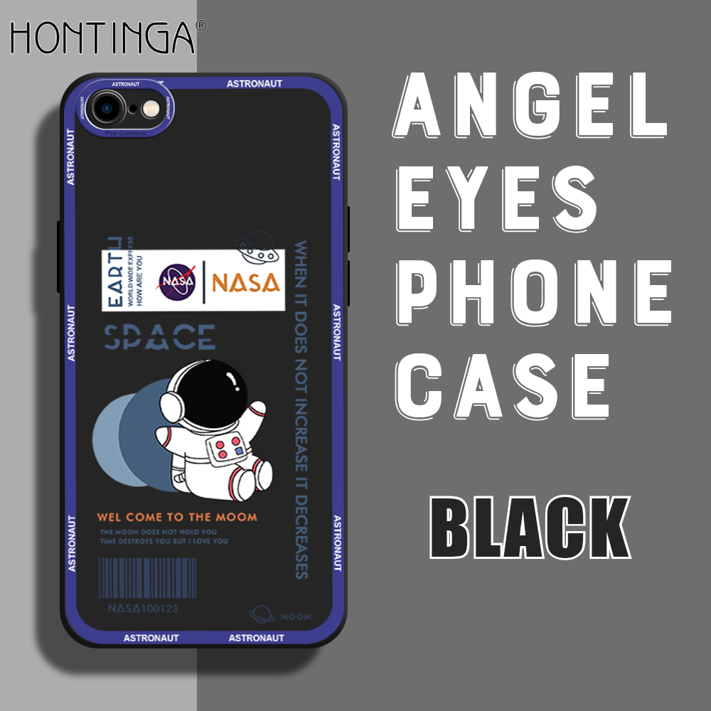 Hontinga for iPhone 6 / 6S Back Cover Space Astronaut Case Camera Protection Soft Silicone TPU Phone Cases