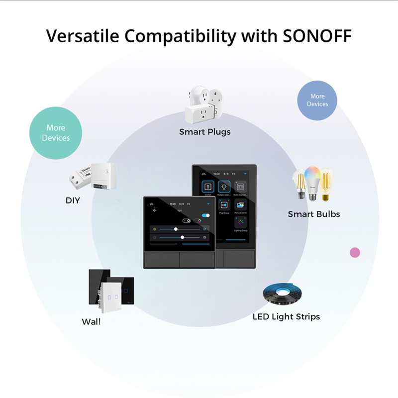 SONOFF NSPanel Smart Scene Wall Switch Integrated HMI Touch Screen Panel Home Automation Thermostat Durable Easy to Use EU Plug. 