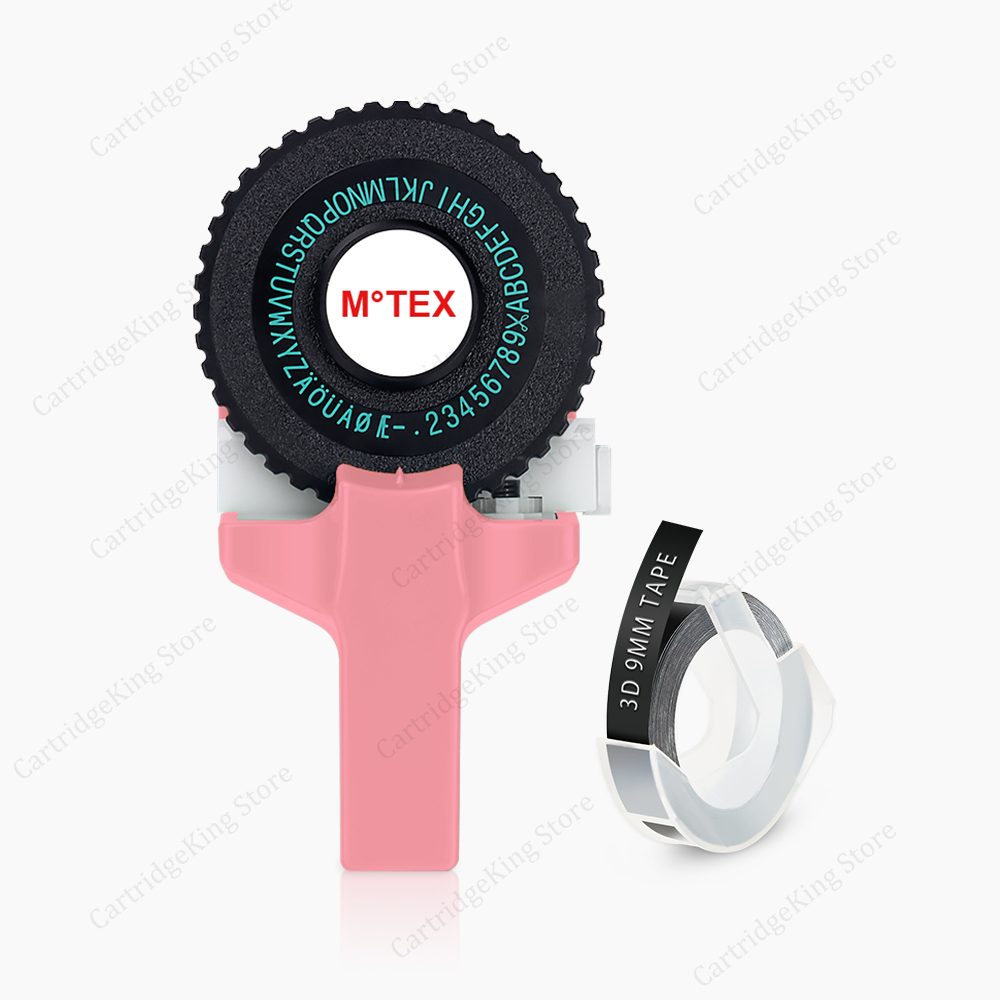 Mini Label Printer Motex E101 3D Embossing Label Maker Motex E-101 Manual Labeler DIY Adhesive Sticker or 5PK Dymo 3D Tape 9mm minghao. 