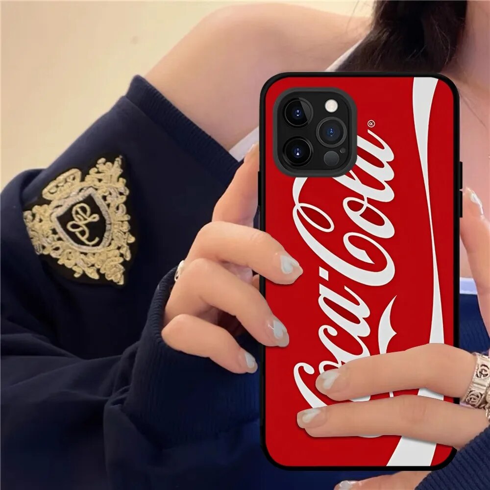 C-coca-cola Phone Case For IPhone 15 8 7 6 6S Plus X SE 2020 XR XS 14 11 12 13 Mini Pro Max Mobile Case. 