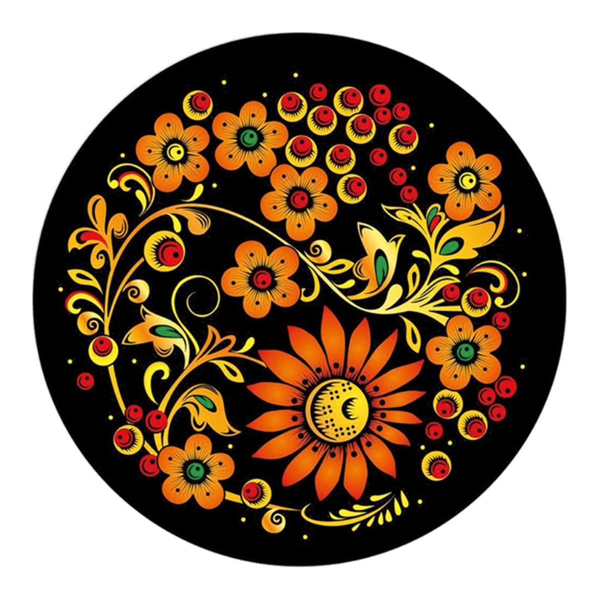 【happy one】Pad,Round Mouse Mat,Small Mousepad with Non-Slip Rubber