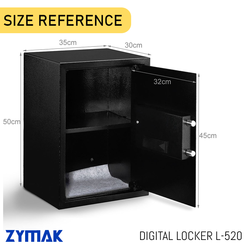 Digital Locker Safe Box For Home or Office L520 Model Vault Iron Safe Sinduk Shinduk Steel Locker Security Safes by Zymak. 