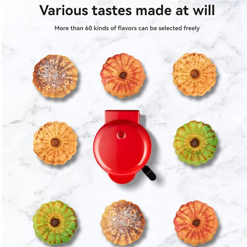 Mini Cake Maker Double-Sided Heating Portable Bundts Cake Maker Electric Cupcake Maker for Breakfast Snacks EU Plug. 