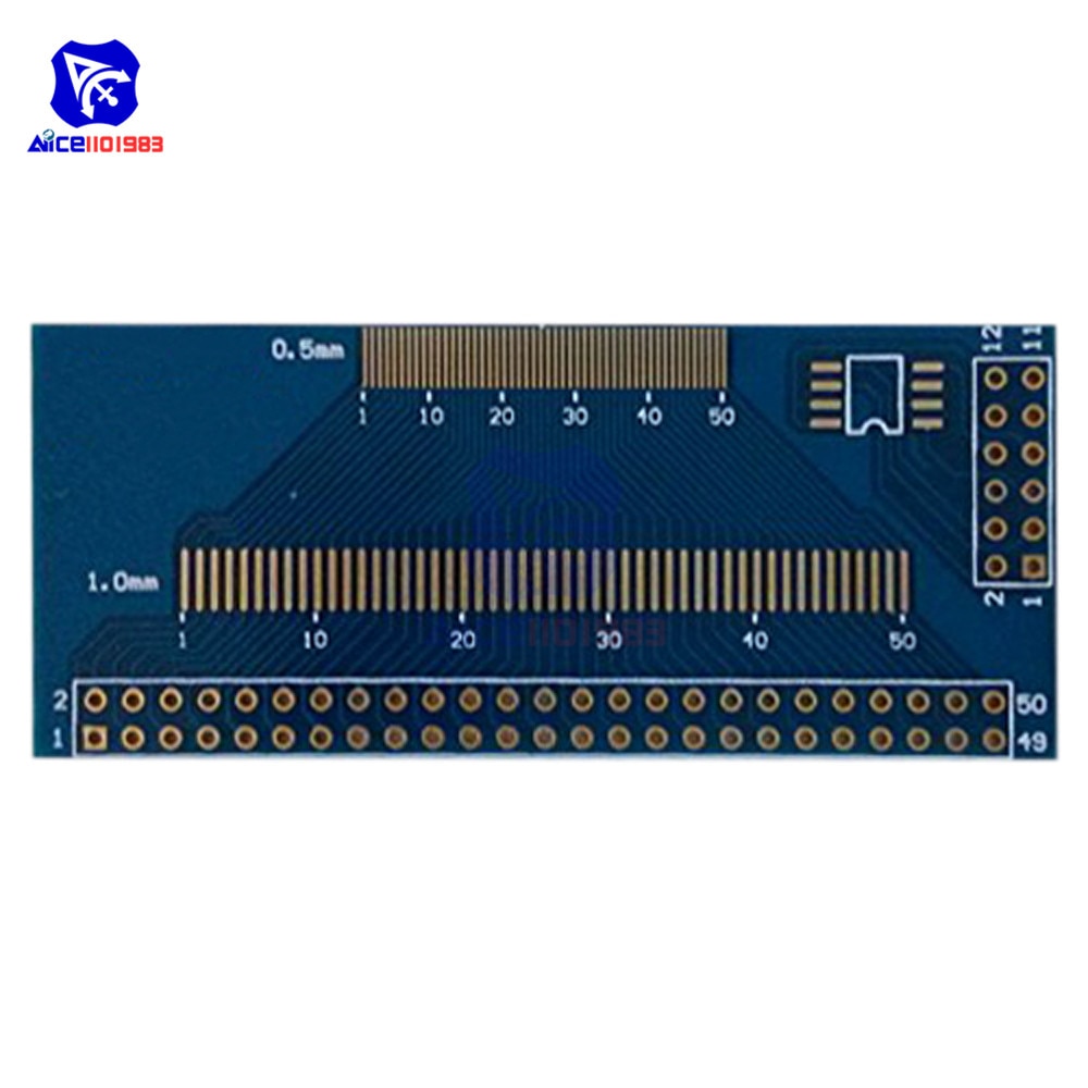 【Mary DAI Store】0.5/0.7/0.8/1.0mm Pitch LCM LCD Adapter Board FPC-50 Board SMD To DIP. 