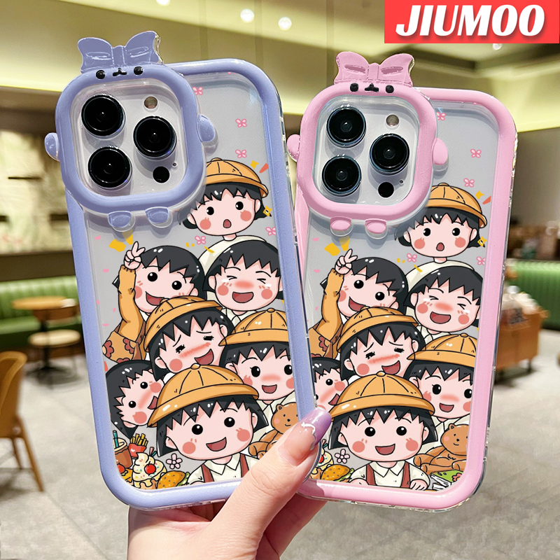 JIUMOO For Samsung A53 5G Case Cartoon Chibi Maruko-chan Little Monster Camera Lens Soft Clear Shockproof Phone Cases Silicone Protective Case Transparent Back Cover. 