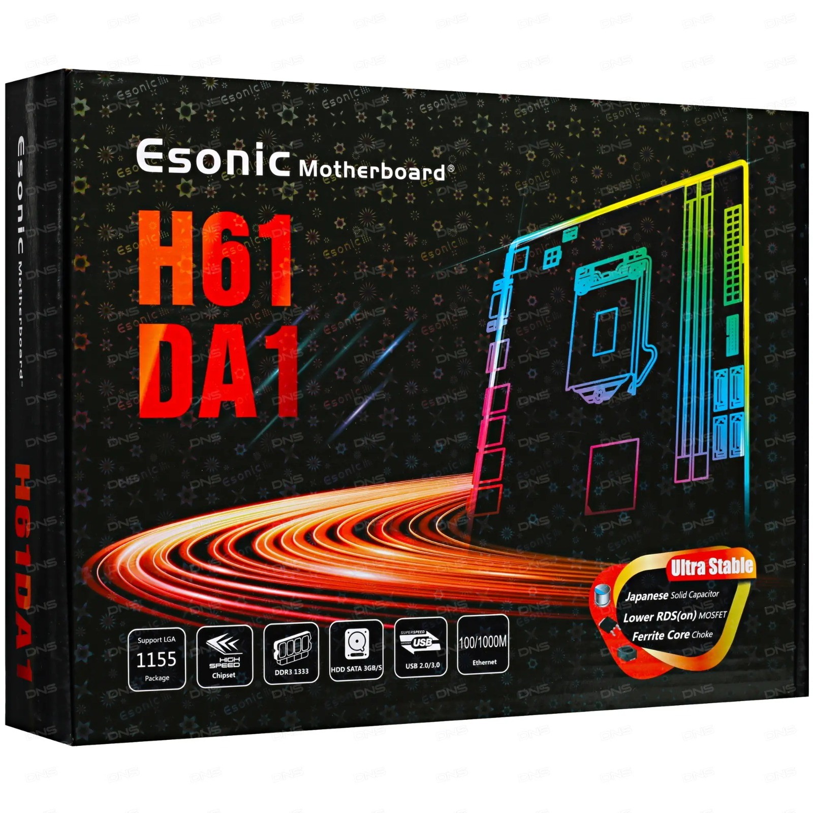 Esonic Motherboard H61, M.2 Nvme Support 2ND/ 3rd Gen. LGA1155 Processor, (01 Year Warranty ). 