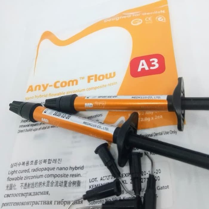 Any-com Flow Nano hybrid flowable zirconium composite resin 1 Pcs A3. 