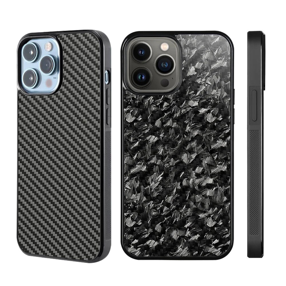 Magsafe Gloss Carbon Forged Carbon Fiber TPU Phone Case for iPhone