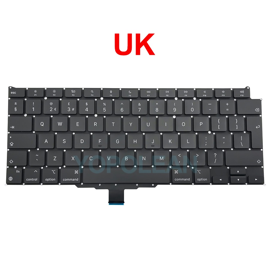New Laptop A2337 Keyboard For Macbook Air 13 M1 A2337 Keyboard Replacement US UK FR SP IT DE RU AE Layout 2020 Year. 