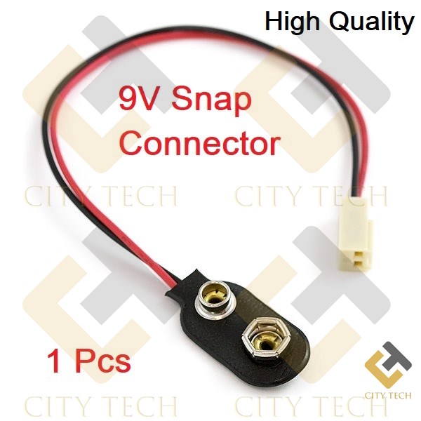 DC 9V Battery Snap Clip Connector With JST 2 Pin PH2.0 Polarized Molex Cable Connector Lead Wire For Arduino Electronics Engineering Projects. 