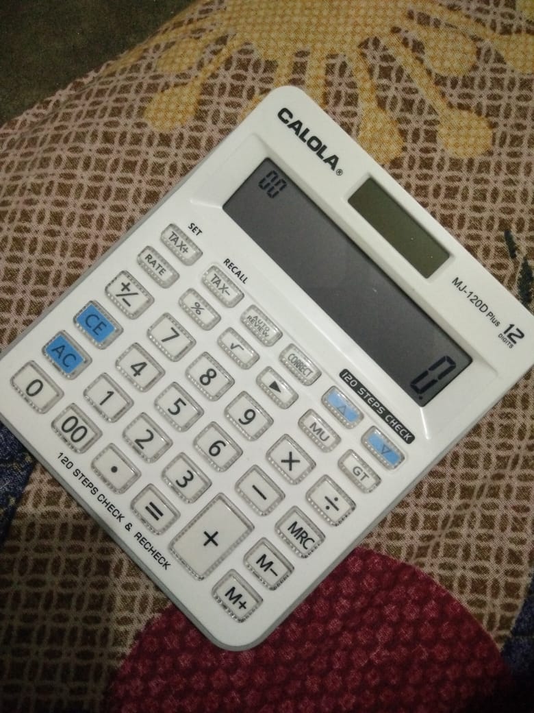 Calculator CALOLA MJ-120D Plus 12Digit - White Color. 
