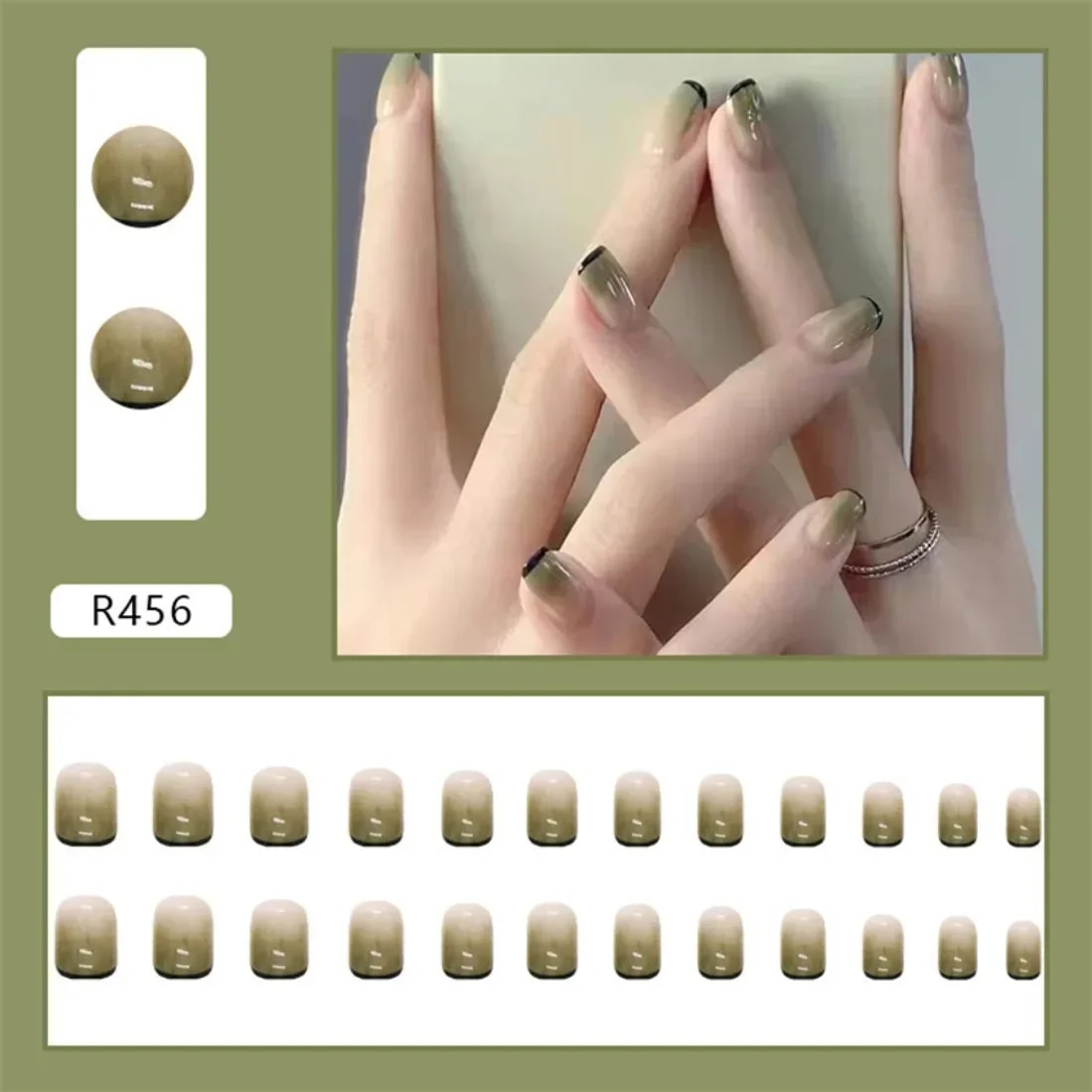24Pcs Artificial Nail Art Nails Full Coverage Removable Nail Design Blue Heart Ballet Short Press on Nails AcrylicTips. 